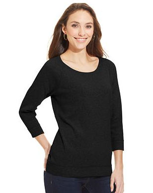 Style&co. Sport Cozy Scoop-Neck Pullover